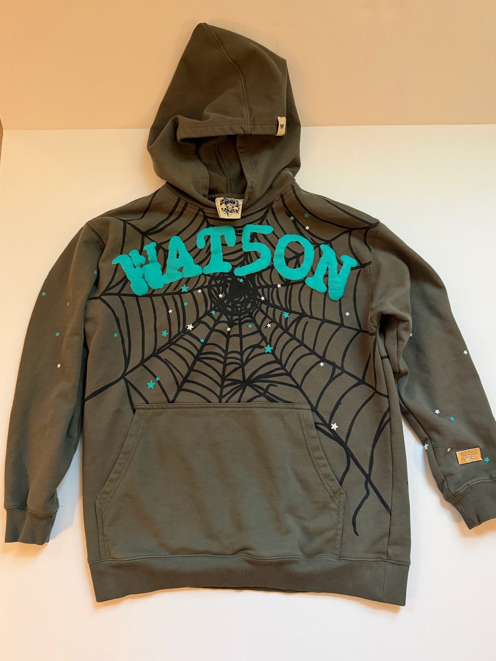 Olive Green Graphic Hoodie Sweatshirt